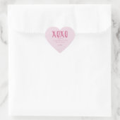 ピンクXOXO、バレンタインデー ハートシール (バッグ)