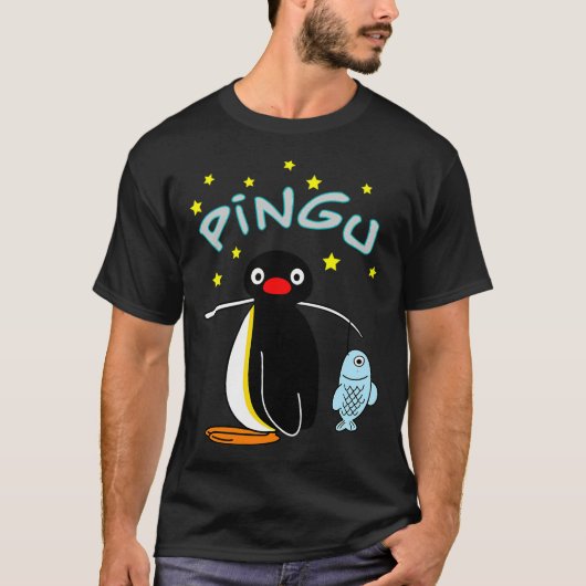 ピングーの釣り Tシャツ (正面)