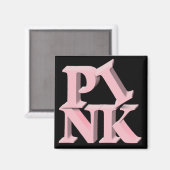 ピンコンブラック乳がん認識度 マグネット (正面/裏面)