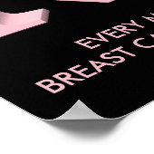 ピンコンブラック、毎月の乳がん… ポスター (角)