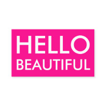 ピンシンプルクハロービューティフルビジネスカード