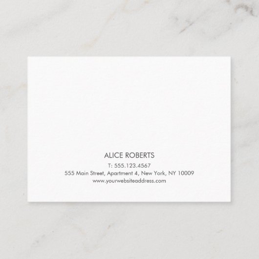 ピンシンプルクラッシュエクステンションマイクロブレーディングアフターケア 名刺 (裏面)