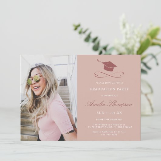 ピンシンプルク・フエレガントォトの卒業パーティー 招待状 (スタンド正面)