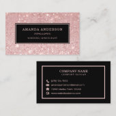 ピンスタイリッシュクグリッタースパークル名刺 名刺 (正面/裏面)