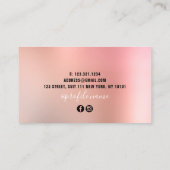 ピンスタイリッシュクローズ金ゴールドグリッター 名刺 (裏面)