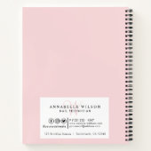 ピンスタイリッシュ淡い色のク爪、 ネイルアポイントメント書 ノートブック (裏面)
