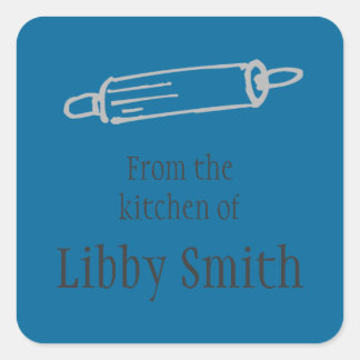 ピンステッカー転がの「キッチンから」 スクエアシール