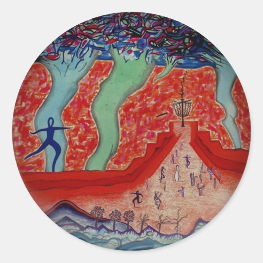 ピンステッカー ラウンドシール (正面)