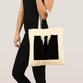 ピンストライプのスーツとネクタイの男らしトートバッグ トートバッグ (正面(商品))