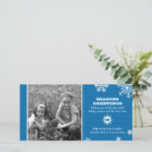 ピンストライプの雪の結晶の写真カード シーズンカード (スタンド正面)