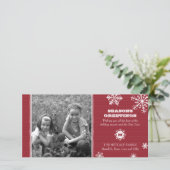 ピンストライプの雪の結晶の写真カード シーズンカード (スタンド正面)