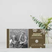 ピンストライプの雪片写真カード シーズンカード (スタンド正面)