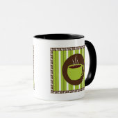 ピンストライプコーヒー マグカップ (正面右)
