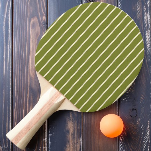 ピンストライプ柳の緑色 卓球ラケット