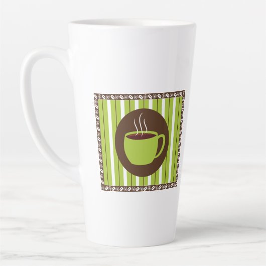 ピンストライプ コーヒー カフェラテマグ (左)