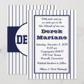 ピンストライプ ニューヨーク バー ミツバ祭 招待状 (正面/裏面)