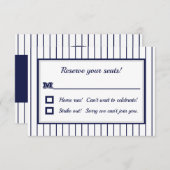 ピンストライプ ニューヨーク RSVP カード (正面/裏面)