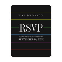 ピンストライプ・プライドカラー RSVP ゲイウェディング