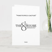 "ピンストリップサボテン" カード (裏面)