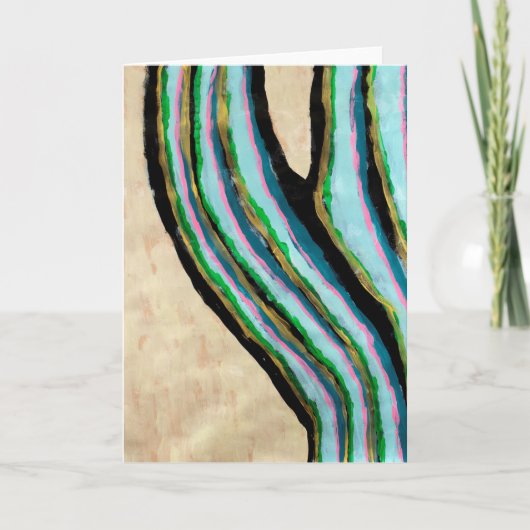 "ピンストリップサボテン" カード (正面)