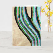 "ピンストリップサボテン" カード (黄色い花)