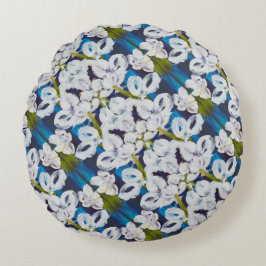 ピンストリップス小型枕 ラウンドクッション