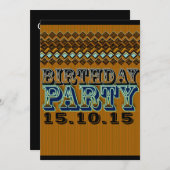 ピンストリ自然プスヴォードビル誕生日パーティー 招待状 (正面/裏面)