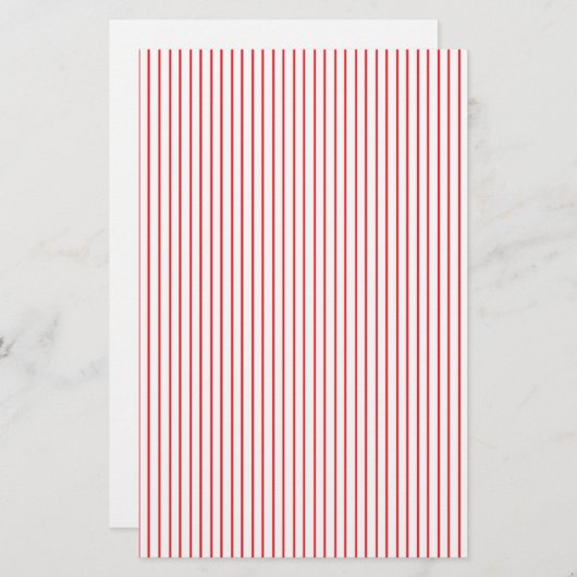 ピンスト赤と白リープ文房具 便箋 (正面/裏面)