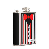 ピンスプリドベスト&レッドボウタイビニールフラスコ包まれたグ フラスク (右)