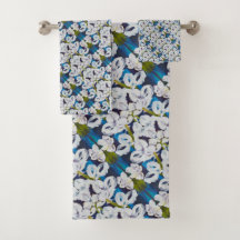 ピンスリペオーキッドパターンタオル