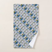 ピンスリペオーキッドパターンタオル バスタオルセット (ハンドタオル)