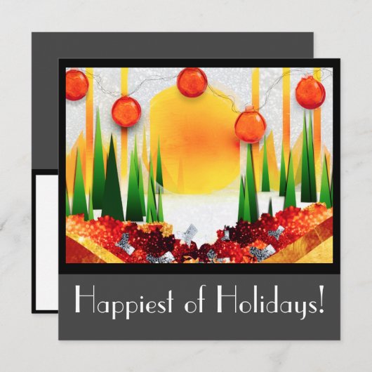 ピンズの中でホリデーサンシャイン :) シーズンカード (正面/裏面)