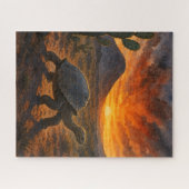 ピンタアイランド亀の日没 ジグソーパズル (横)