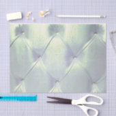 ピンタックサテン、シルバーブルー 薄葉紙 (クラフト)