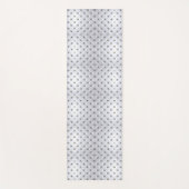 ピンタック白と金ゴールド エレガント ヨガマット (正面)