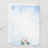 ピンタブルファースト誕生日招待状沿岸海 招待状 (裏面)