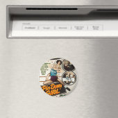 ピンダウン女の子ヴィンテージレディーレスポスター マグネット (インサイチュ (食洗機))