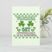 ピンチがステッチになる面白いセントパトリックデー シーズンカード (スタンド正面)