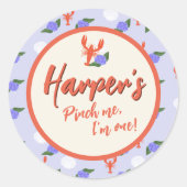 「ピンチだ！アイワンコーストロブスター誕生日 ラウンドシール (正面)