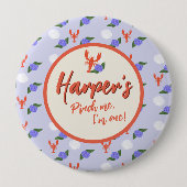 「ピンチだ！アイワンコーストロブスター誕生日 缶バッジ (正面)