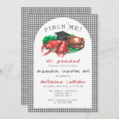 ピンチだ！魚介おもしろいザリガニの煮沸卒業 招待状 (正面/裏面)