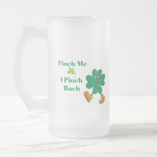 ピンチでピンチして フロストグラスビールジョッキ (左)