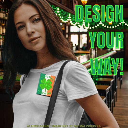 「ピンチなんてできない!」 セントパトリックの日アイルランド国旗 缶バッジ