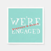 ピンチアメリカロビンブルー婚約クロウフィッシュパーティー スタンダードカクテルナプキン (正面)