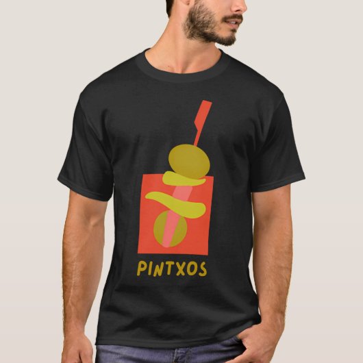 ピンチョス - スペイン サン・セバスティアン Tシャツ (正面)
