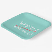 ピンチ米ティール（緑がかった色）青婚約ザリガニパーティー ペーパープレート (傾斜あり)