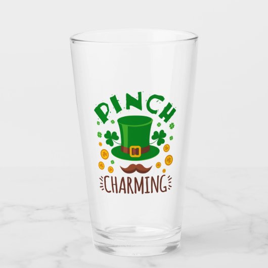 ピンチ魅力的おもしろいSt patricks day男子生徒 タンブラーグラス (正面)