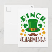 ピンチ魅力的おもしろいSt patricks day男子生徒 ポストカード (正面/裏面)