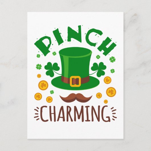 ピンチ魅力的おもしろいSt patricks day男子生徒 ポストカード (正面)