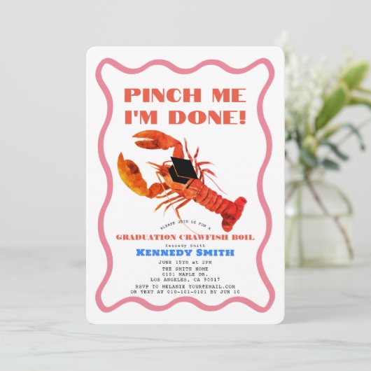 ピンチmeレトロクロフィッシュ卒業パーティー写真 招待状 (スタンド正面)